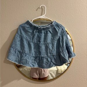 Aerie Light Blue Textured Skirt